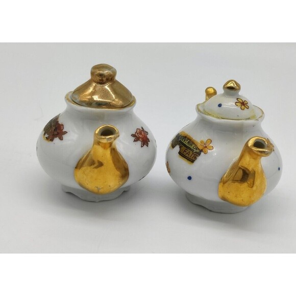 Vintage Japan York County Fair Souvenir Teapots Pennsylvania PA Tea Pot Set Of 2 - Picture 5 of 11
